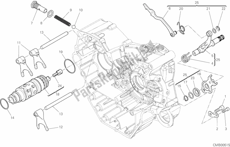 Todas as partes de Shift Cam - Garfo do Ducati Scrambler 1100 Sport Thailand USA 2019